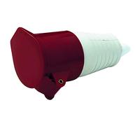 Electraline 80858 Spina Femmina Industriale, IEC, 32A, 3P+T, 380V, IP44, Rosso