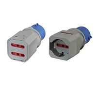 Electraline 80956 Adattatore Multipresa 2 Prese Bivalenti 10/16A Spina A 3 Poli