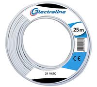 Electraline 851109 20636018E-Corona di Cavo 21 VATC 25 m, Bianco, per Uso SAT e prolunga TV