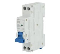 Electraline 87001 Interruttore magnetotermico 10A, curva C (protezione ottimale contro sovracorrenti e cortocircuiti), 1P+N, 4,5kA, 240V, certificati CE, KEMA-KEUR, e UKCA