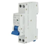 Electraline 87004 Interruttore magnetotermico 25A, curva C (protezione ottimale contro sovracorrenti e cortocircuiti), 1P+N, 4,5kA, 240V, certificati CE, KEMA-KEUR, e UKCA