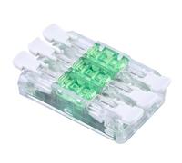 Electraline 87109 3 Connettori per cavi a 3 entrate, Morsetti con leva, Diametro del cavo: min. 0,2 mm² - max. 4 mm²