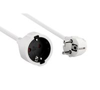 Electraline 900031-Prolunga da 10 m con presa Schuko, cavo 1,5 mm², colore: bianco