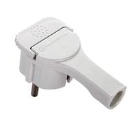 Electraline 92333 Confezione da 25 Spina Schuko tedesca piatta salvaspazio - spina ribassata - Bianco
