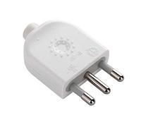 Electraline 92334 Confezione da 25 Spina Dritta, 16 A 230V, Bianco Opaco