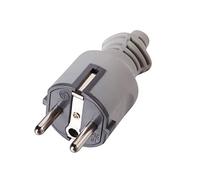 Electraline 92356 Confezione da 25 Spina Schuko in Gomma 16A 250V - Grigio