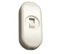 Electraline 95505 Interruttore Bipolare a Cursore 2A 250V, Bianco