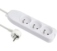 Electraline Basic 32001 Ciabatta multipresa 3 prese lunghezza 1,5 m sezione 3 G1 mm² Bianco