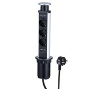 ELECTRALINE MULTIPRESA A TORRE 3P SCHUKO+2 USB 62557