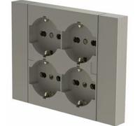 Electraline Multipresa Da Incasso Quadra 4 Posti Universali P40, Compatibi Beige