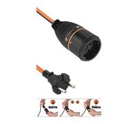 Electraline 1364 Prolunga Elettrica da Giardino con Presa Europea a 2 Poli Electralock, 3500 W, 20 m, 2 x 1.5 mm, Nero/Arancione