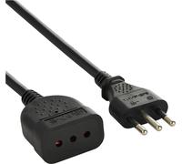 Electraline 46102 Prolunga 5 mt spina e presa piccola 10A, nero - sezione cavo 3G0,75 mm²