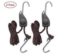 Electrely Cinghie a cricchetto Kayak e Canoa a cricchetto 1/4"10Ft Grow Light Heavy Duty Regolabile Gancio Cinghie a Cricchetto (2 pacchi)