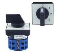 Electric 2/3/4 Position 8 Terminals Rotary Cam Changeover Switch 500V 20A LW28-20(2P 8T 0123)