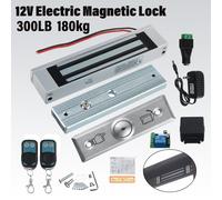 Electric 300Lbs Door Magnetic Lock Entry Access System Set + 2 Remote Controls