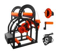 Electric 3D Filament Respooler, Electric Spool Rewinder, Filament Spool Winder for 20cm Spools with Handle, Adjustable Speed, Removable Modular Design, for 1kg Spools Universal Wire