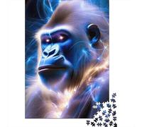 Electric Ape Portrait Puzzle 1000 Pezzi Puzzle Adulti Paesaggi Giochi Rilassamento E Intelligence Regalo Per Amore E Amico 52x38cm/1000pcs