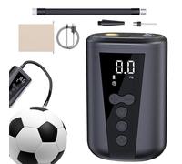 Electric Ball Pump, Portable Fast Inflation with LED Light & LCD Display (2 Needles + Storage Bag), 3,54 x 2,17 x 1,57 in Automatic Basketball Football Inflator for Sports and Training