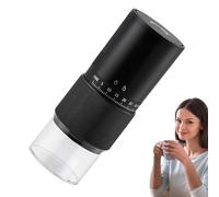 Electric Bean Grinder, Adjustable Coffee Maker, 2.76x7.87in Rechargeable Grinding Device, Quiet Design, Portable Brewing for Kitchen Use, Home Setup, Family, Indoor, Fun