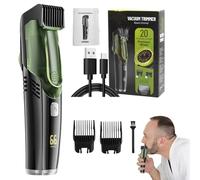 Electric Beard Trimmer - IPX6 Waterproof Beard Clipper, Electric Hair Trimmer Kit With 2 Combs, Effortless Portable Razor, Versatile Rechargeable Shaver For Mustache, Sideburns, Facial Hair