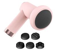 Electric Belly Massager, Cellulite Removal Tool, 5.91x3.74x3.35 Inches, Fat Sculpting Handheld Device, Deep Tissue Vibration for Abdominal, Neck, Leg Slimming, White and Pink