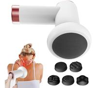 Electric Belly Massager, Cellulite Removal Tool, 5.91x3.74x3.35 Inches, Fat Sculpting Handheld Device, Deep Tissue Vibration for Abdominal, Neck, Leg Slimming, White and Pink