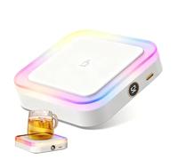 Electric Beverage Warmer for Desk - Adjustable Heat Control Pad, Portable Drink Heater with USB Cavo, Safe Constant Temperature Coaster | Tea Cocoa Milk Heating Solution for Dorm Apartment Gift