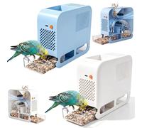 Electric Bird Seed Sheller & Chaff Separator with Drawers for Parrot，2PCS | Bird Feed Shell Blowing Machine,No Assembly & Efficiently Removes,Bird Seed husks Separator for Macaws Parrot Cockatiels
