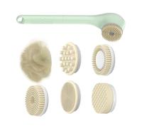 Electric Body Brush Showering - Rechargeable Back Scrubbing Tool With Handle, Portatile Skin Washing Strument, Soft Bristle Device, Multifunctional Bath Massager | For Shower Spa Salon T