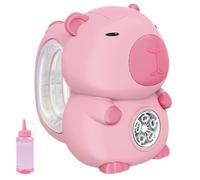 Electric Bubble Machine-Cute Automatic Buble Blower With LED Lights & Music, Portable Summer Outdoor Toy, High-Output Party Bbble Maker, 360° Leak-Proof Design | For Kids Birthday Parties