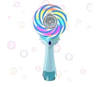 Electric Bubble Wand, Rechargeable Bubble Toy Changing Lights, Windmill Lollipop Design for Beach Games, Weddings, Birthdays, Classroom Play, Easter, and Outdoor Carnival