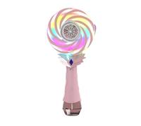 Electric Bubble Wands, Bubble Wand Toy, 5.24x3.74x9.84 inches Changing Lights Windmill Lollipop Rechargeable Beach Game for Wedding Birthday Classroom Play Carnival Outdoor