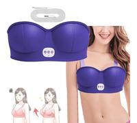Electric Bust Massager - Breast Enhancer Massager Bra | USB Wireless Breast Massager,Portable Electric Vibration Bust Lift,for Shaping Beautiful Chest Anti Sagging (Purple)