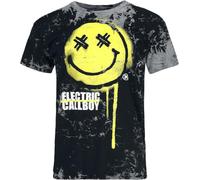 Electric Callboy Spray Smile Uomo T-Shirt Grigio L 100% Cotone Regular