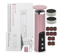 Electric Callus Remover, Pedicure Skin Scrubber, Foot File Tool, Double Speed Setting, Interchangeable Grinding Heads, Great for At-Home Spa and Daily Foot Maintenance