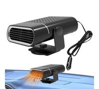 Electric Car Defroster Heater - 12v 24v Portable Defogger, 360 Rotating Air Purification Unit, Plug in Minivan Defogger System | Commercial Van Windshield Clearance, Winter Camping Vehicle Heating