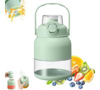Electric Citrus Juicer 17 Oz, With Straw and Two Lids, Juice Smoothie Blenders on the Go, Personal Travel Cold Press Juicer Bottle Cups, Large Capacity, Rechargeable (2Pcs)