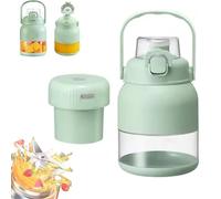 Electric Citrus Juicer 27 Oz, with Straw and Two Lids, 800ml Gemet Fast Mini Juicer, Portable Blender For Smoothies, Shakes, Food Prep & Frozen Blending for Kitchen Office Gym (Green)