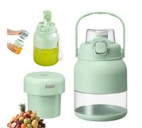 Electric Citrus Juicer 28 Oz, Multifunctional Portable With Straw Lids and Two Lids, Large Capacity Bottle for Fresh Juice Smoothies Travel Camping Office Outdoor (1 Pc)