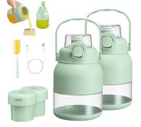 Electric Citrus Juicer 28 Oz,Rechargeable Portable Mini Blender with Dual Lids & Straw,Can squeeze fresh juice,Suitable for home and camping (2pcs)
