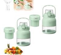 Electric Citrus Juicer 28 Oz, With Straw and Two Lids, Portable Mini Blender, Electric Juicer Bottle for Fresh Juice, Multifunctional Large-Capacity Wireless Blenders Rechargeable (2Pcs)