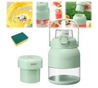 Electric Citrus Juicer 28 Oz,With Straw and Two Lids,Portable Mini Blender,Multifunctional Large-Capacity Wireless Blenders Ricaricabili (Green)