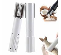 Electric Coconut Grater Machine,Handheld Coconut Scraper,Portable Peeler Shredder,Reusable Stainless Steel Coconuts Meat Scraper Tool,Electric Fish Scaler Tool,for Kitchen Restaurant(White)