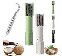 Electric Coconut Grater Machine, Portable Handheld Coconut Scraper Peeler Shredder, Wireless Automatic Anti-splash Rotating Kitchen Grater with Stainless Steel Blade, for Coconut, Fish (A+B)