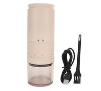 Electric Coffee Grinder | 38 Speeds USB Rechargeable Single Press Function | 110ml Removable Chamber for Home/Office/Travel | Coffee Grounder Mill with Battery Display (Beige)
