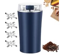 Electric Coffee Grinder & Spice Mill, 300W Powerful Stainless Steel Blades for Beans, Herbs, Nuts, Grains, One-Touch Operation Multi-Function Kitchen Grinder,Compact & Easy Clean Design (Blue)