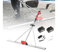 Electric Concrete Processing Tool con piastra in acciaio inox da 150 cm, vibratore a doppia frequenza per superfici in calcestruzzo, 9 livelli di velocità, 2 batterie da 25000 mA