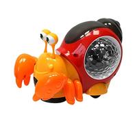 Electric Crawling Toy, Auto Moving Toys, Colorful Lights Fun Sounds Smart Movement Compact Size Battery Powered, Interactive Sensory for Boys, Girls, Kid, Toddler