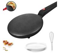 Electric Crepe Maker Quick Heat,Instant 8"Fully Automatic Pancakes Pan,Nonstick Portable Pancakes Griddle, DIY Breakfast Appliance,Pancakes Tortillas Perfect For Home Kitchen(A)