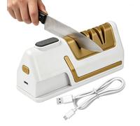 Electric Cutter Sharpener for Kitchen | Cordless Rechargeable Knife & Scissor Sharpener Tool | Portable Kitchen Sharpening Device for Home Chef Restaurant Use